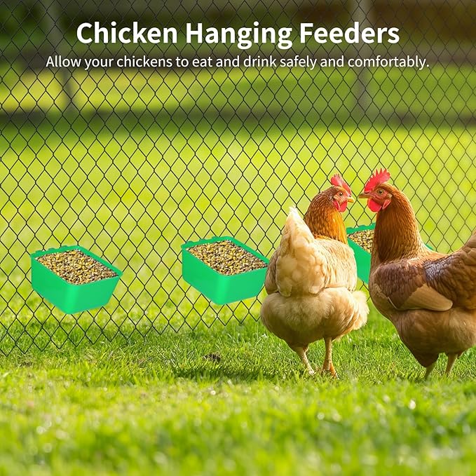 20 Pcs Cage Cups 16 oz Chicken Feeder Waterer Birds Feeders Hanging Bunny Cage Feeder Chicken Water Bowl Feeding Seed Bowl for Pet Parrot Rooster Parakeet Gamefowl Poultry Pigeon Wire Cage