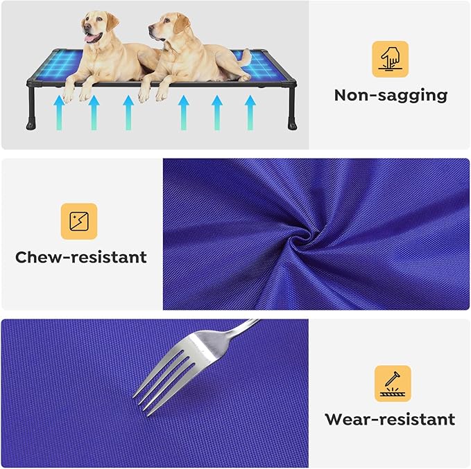 Veehoo Chew Proof Dog Bed - Anti-Scratch Durable Dog Hammock, Off Ground, CWC2420ACP
