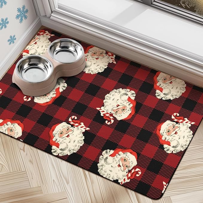 Dog Cat Food Mats for Floors, Absorbent Dog Bowl Mats for Food and Water, Quick Dry Pet Food Mat Non-Slip Dog Accessories Pet Supplies