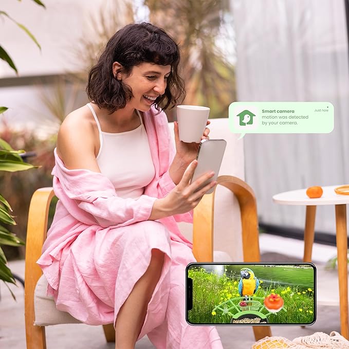 Smart Bird Feeder with Camera Solar Powered, 2K HD Bird Camera Feeder with AI Recognition 11000+ Birds, Night Vision Dual Solar Panels, 32GB SD Card, Outdoor Birdhouse Feeder Hummingbird Feeder