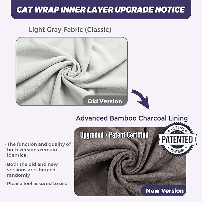 Paw Legend 35.4" Cat Wrap for Grooming Cat Wrap for Cutting Nails Cat Restraint for Nail Clipping Self Adhesive Blanket Restraint Cloth for Cats Within 22lbs