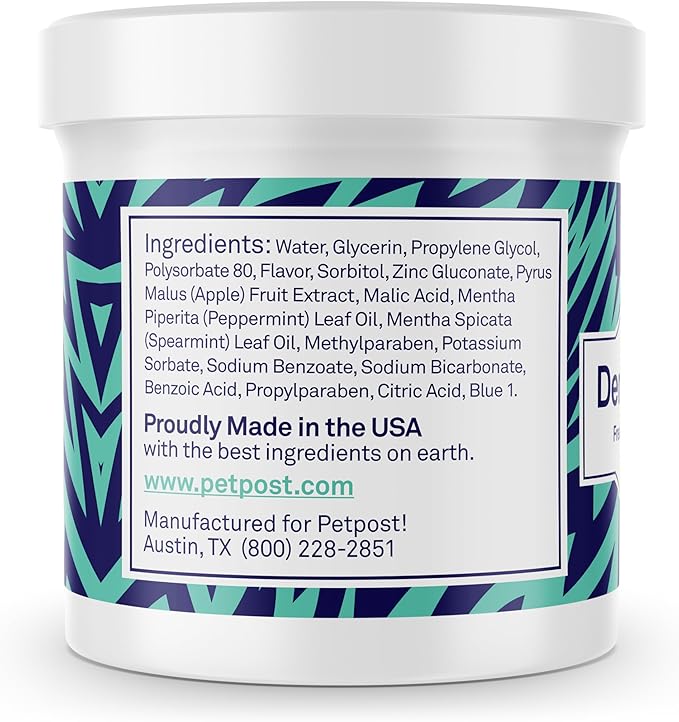 Petpost Dental Wipes for Dogs | 100 Count Presoaked Pads in Natural Tooth Cleaning Solution | Bad Breath and Tooth Buildup Remover