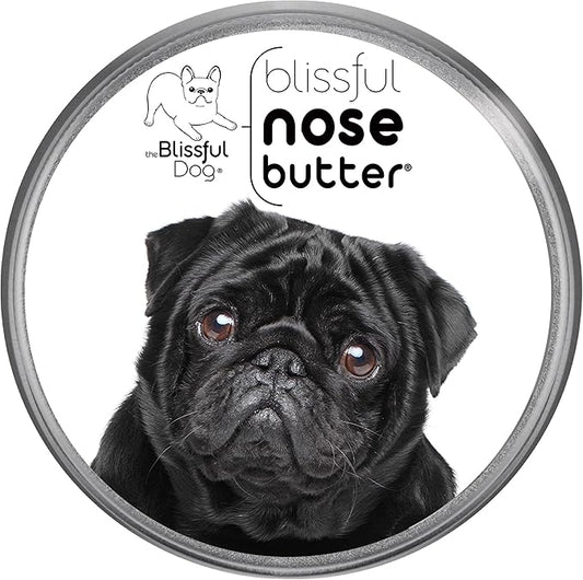 The Blissful Dog Black Pug Unscented Nose Butter, 2-Ounce
