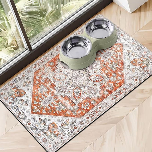 Dog Food Mats for Floors Absorbent, Pet Cat Food Mat - Non Slip Dog Bowl Mats for Food and Water Pet Supplies