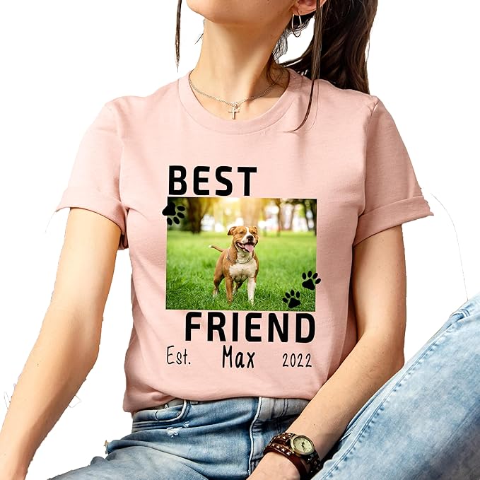 Custom Dog Mom Shirt for Women Pet Ears Sweatshirt with Name Unique Puppy Line Art Cute Dad Hoodie for DogDad Owner Lover