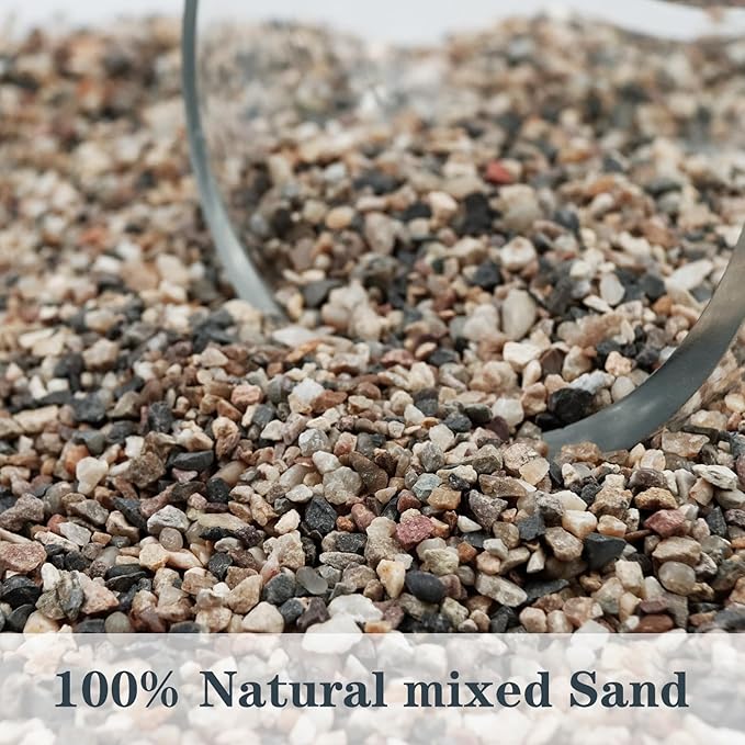 Silica Gravel, Multi-Purpose Mixed Silica Sand for Fire Pits, Aquariums, and Landscaping, 11LB Large