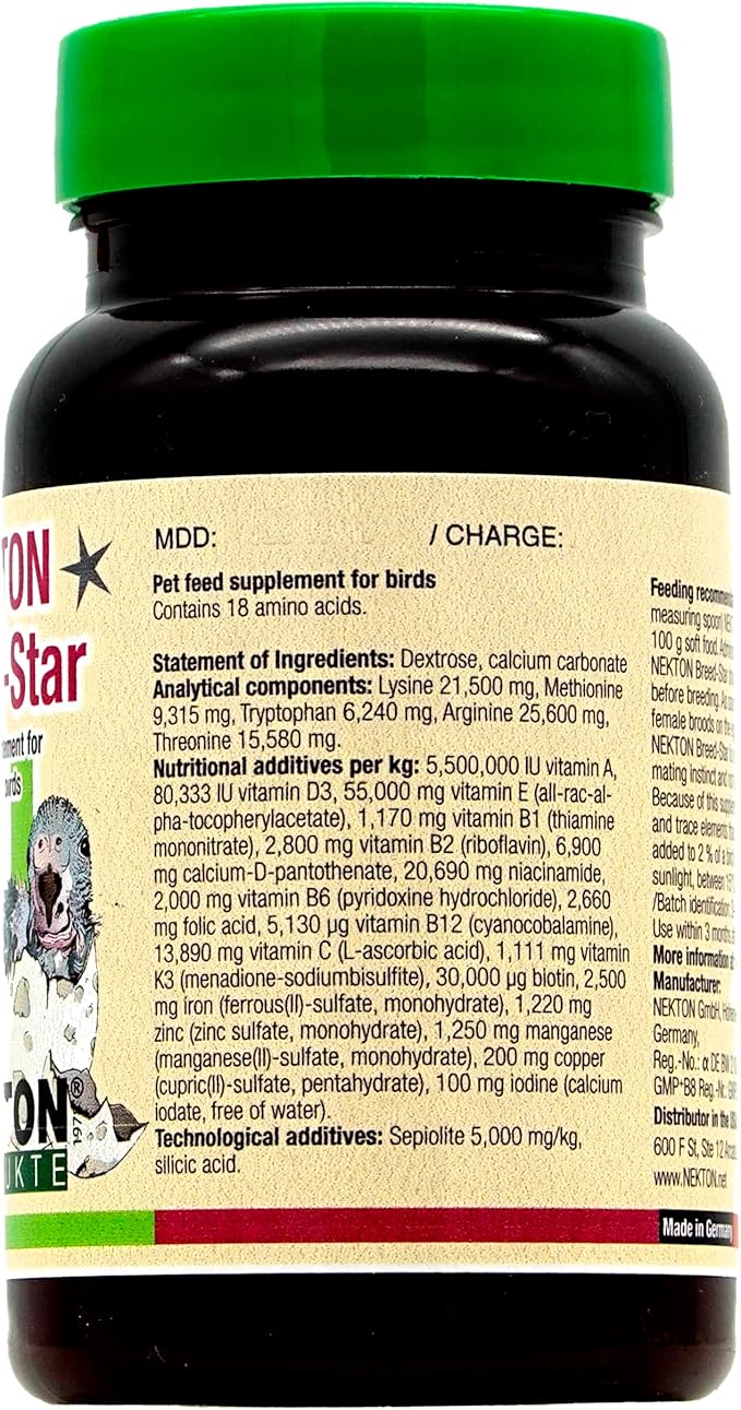 Nekton Breed-Star Breeding Supplement for Birds 70g / 2.47oz, Off White