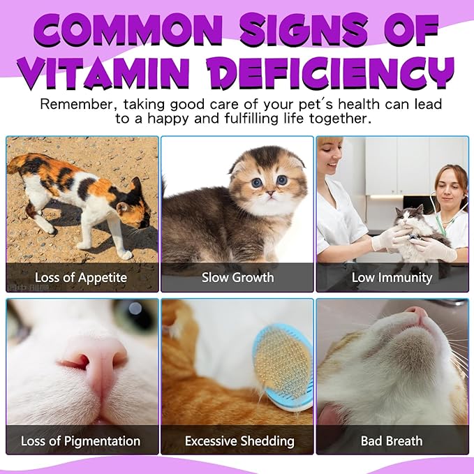 15-in-1 Multivitamin Drops for Cats - Immune Support, Skin & Coat Health, Digestion, Joint Care - with Vitamins A, B, C, D, E - Liquid Supplement for All Life Stages, Easy to Use, 2 fl.oz