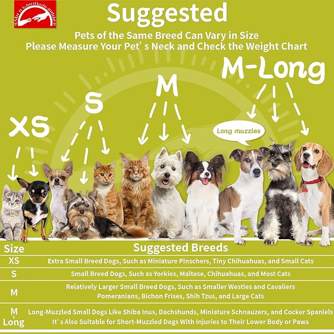 Agape Soft Dog Cone for Small Dogs & Cats, Comfy Dogs Recovery Collar After Surgery, Adjustable E Collar Alternative to Stop Licking, Protective Elizabethan Cones for Pup&Kitty, Comfortable Dog Cones