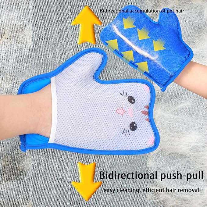 Pet Hair Removal Tool, Pet Hair Remover Glove, Dog Hair Remover, for Cats and Dogs,Cute,Washable Reusable,Cute Pet Hair Removal Tool for Furniture, Clothes, Couches, Bed, Carpet
