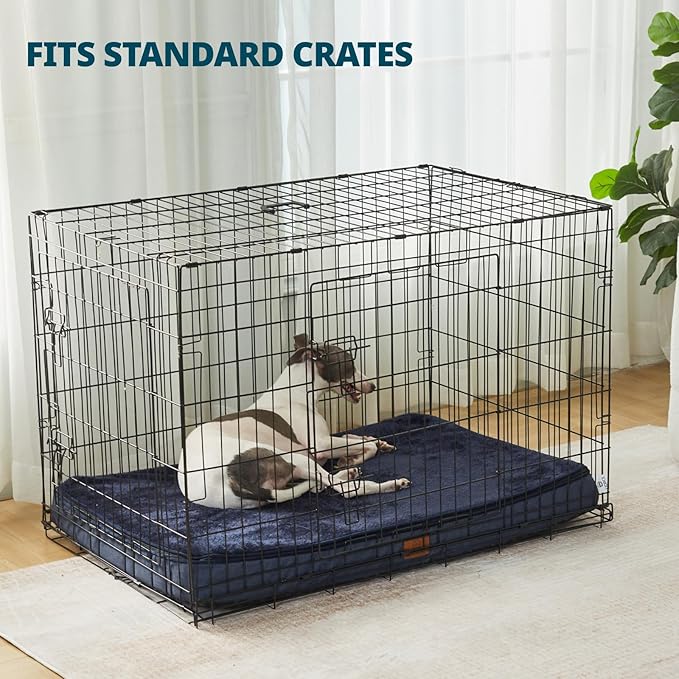 Memory Foam Large Dog Bed - 4” Thick Orthopedic Beds for Large Dogs - Waterproof Dog Bed with Removable Washable Cover & Wrap-Around Zipper - Ultimate Comfort and Easy Maintenance