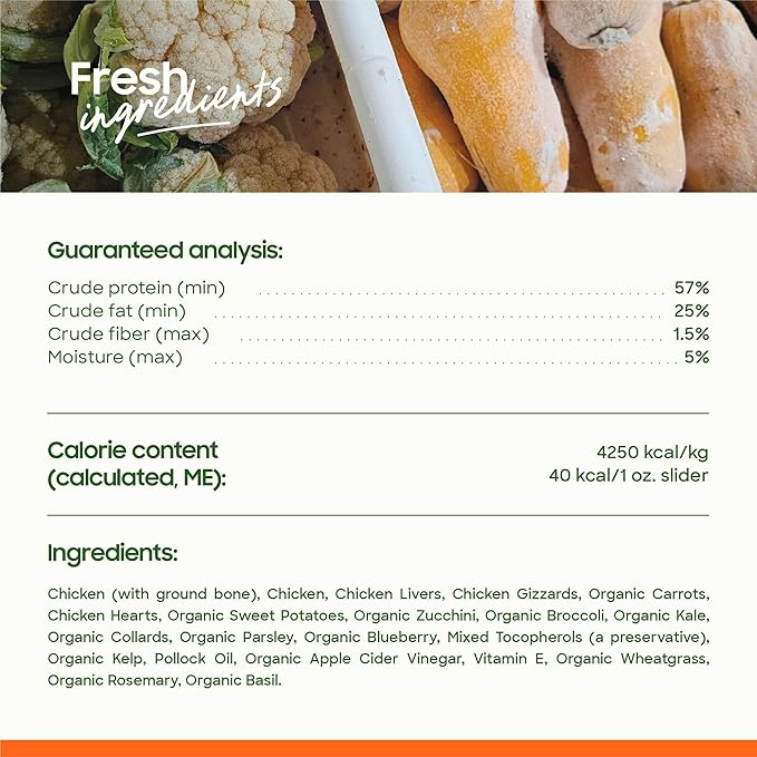 smallbatch Pets Freeze Dried Raw Dog Food, Chicken Recipe, 14 oz, Organic High Protein Dog Food, Grain Free, Made in The USA, Humanely Raised Meat, Single Protein, for Picky Eaters, Hydrate & Serve