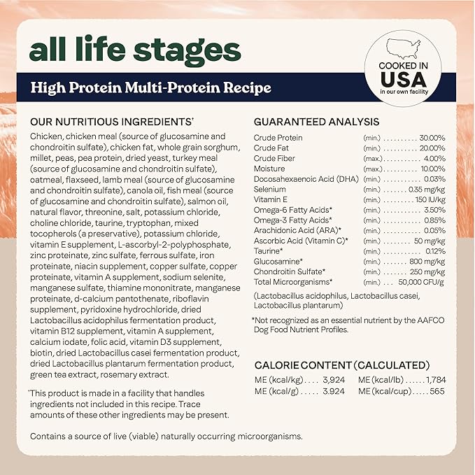 Canidae All Life Stages High Protein Multi-Protein Recipe with Chicken, Turkey, Lamb, and Fish – Premium Dry Dog Food for All Ages, Breeds, and Sizes– 27 lbs.