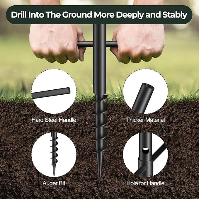 92 Inch Bird House Pole for Garden, Optimech Bird Feeder Poles with Squirrel Proof Baffle 4 Shepherd Hooks,Heavy Duty Stand 5-Prong Anchor Feeding Station (Bird House NOT Included)