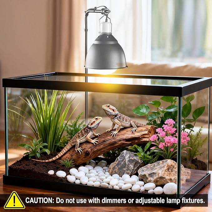 160W Reptile Heat Lamp Bulbs, Full Spectrum UVA/UVB Reptile Light Bulb and Basking Spot Light, UVB Light for Reptiles and Bearded Dragon, Turtle, Lizard, Snake, Amphibians