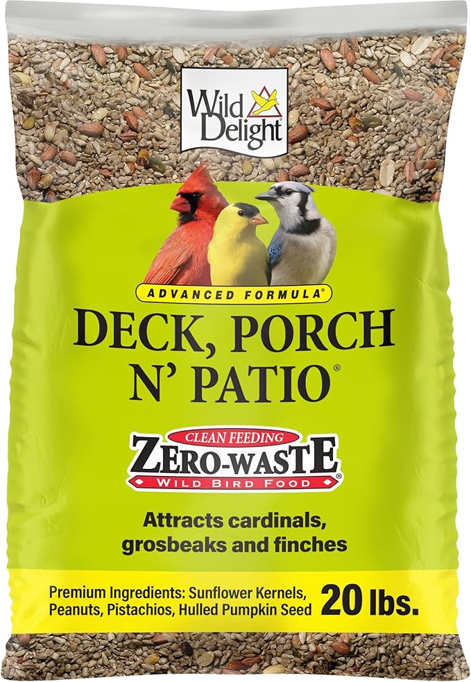 Wild Delight Deck, Porch N' Patio No Waste Bird Food, 20 lb-(374200),Tan