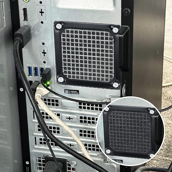 PATIKIL 120mm Filter Foam Sponges, 5 Pack Sponge Sheet Replacement Media Pad for Computer, Ventilator, Fan, Black