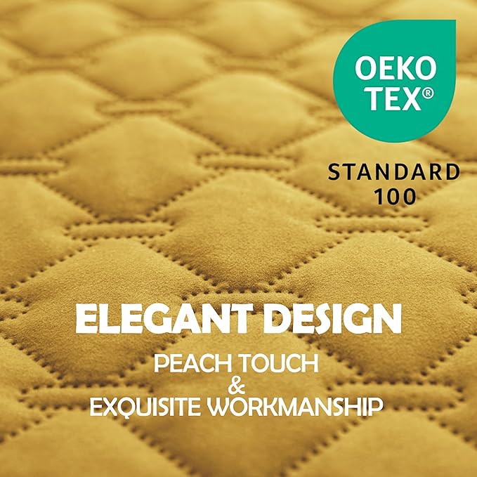 gogobunny 100% Double-Sided Waterproof Dog Bed Cover Pet Blanket Sofa Couch Furniture Protector for Puppy Large Dog Cat, Reversible (30x90 Inch (Pack of 1), Dark Yellow/Light Yellow)