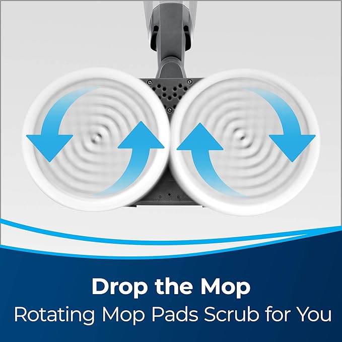 BISSELL® Spinwave Cordless Pet Hard Floor Spin Mop Cleaner 18V with washable mop pads for sealed hard floors, 23157