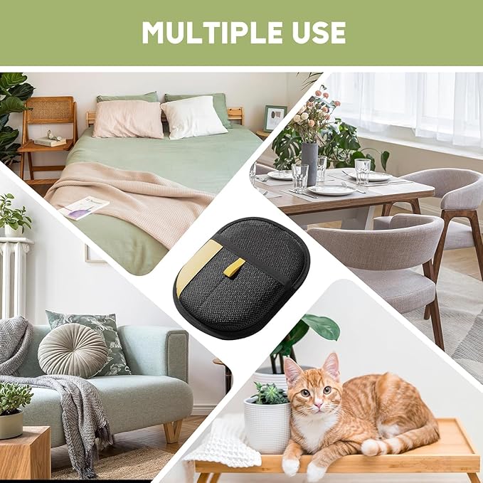 Pet Hair Removal Gloves Brush, Reusable Cat Dog Electrostatic Hair Remover Grooming Glove Tool (1 Pack Black)