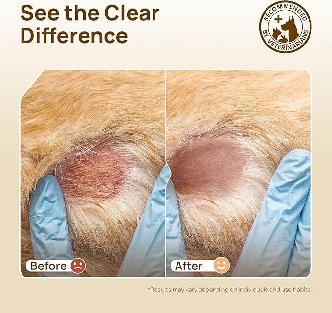 HICC PET Itch Relief Wipes for Dogs & Cats, Rapidly Relieves Itching, Soothes Hot Spots and Skin Irritations Hypoallergenic Hot Spot Treatment Wipes, Skin Soother for Dogs - 200 Count