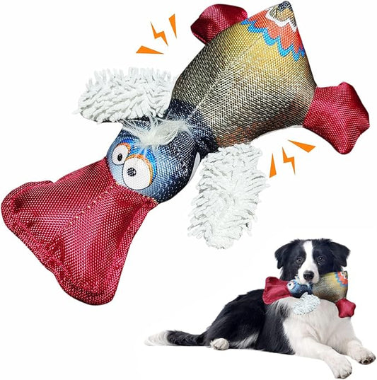 Dog Toy Duck with Squeaker, Best Pet Supplies Crinkle Dog Toy for Small, Medium, and Large,Indoor and Outdoor Dog Interactive Play, Chewing Toys(Red-Billed Duck