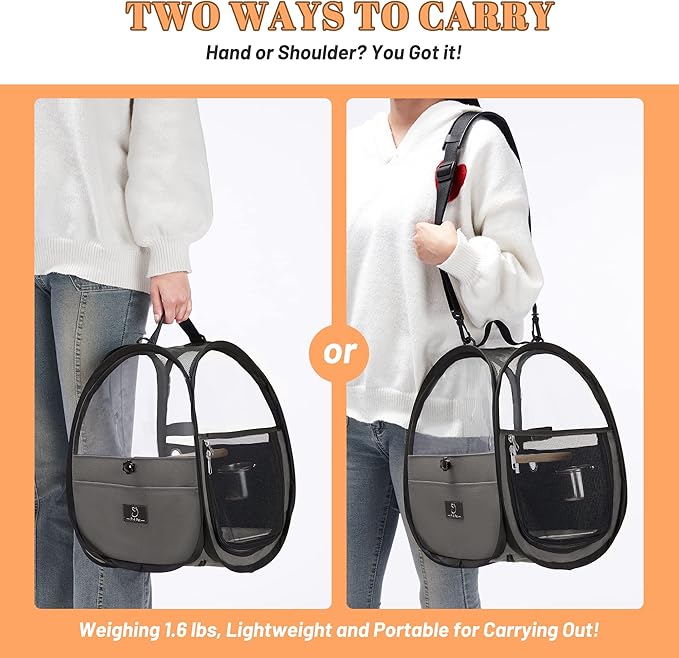 A4Pet Bird Carrier for Travel - Small Bird Travel Cage, Bird Bag with Stand, Tray and Feeding Cup, Portable and Lightweight for Small Animal Carrier