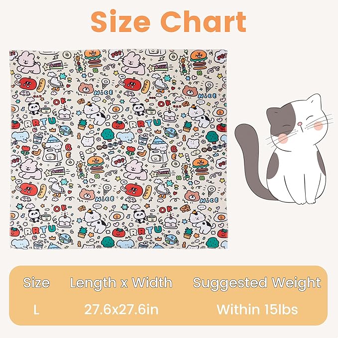 Cat Grooming Wrap – Self-Adhesive Burrito for Stress-Free Nail Trimming, Grooming & Medication – Soft, Machine-Washable, Fits Cats up to 15 lbs