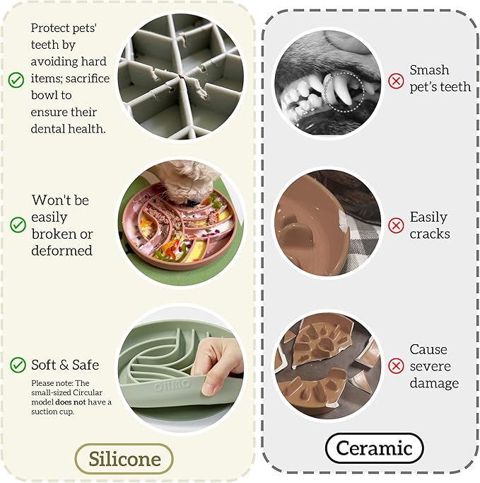 OHMO Slow Feeder Dog Bowls(Tree Life, Celestial) Enrichment Soft Silicone Food Safe Feeding Bowl Non Slip Suction Cup for All Breed Pet, Cat Slow Down Eating Dishes, Boredom and Anxiety Reducer