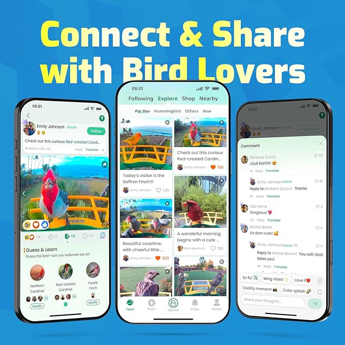 Smart Bird Feeder with Camera, Solar Powered, Free AI Identify Auto Video Capture & 2K HD Video Bird Feeders for Outdoors with SD Card, Gift for Birdlover