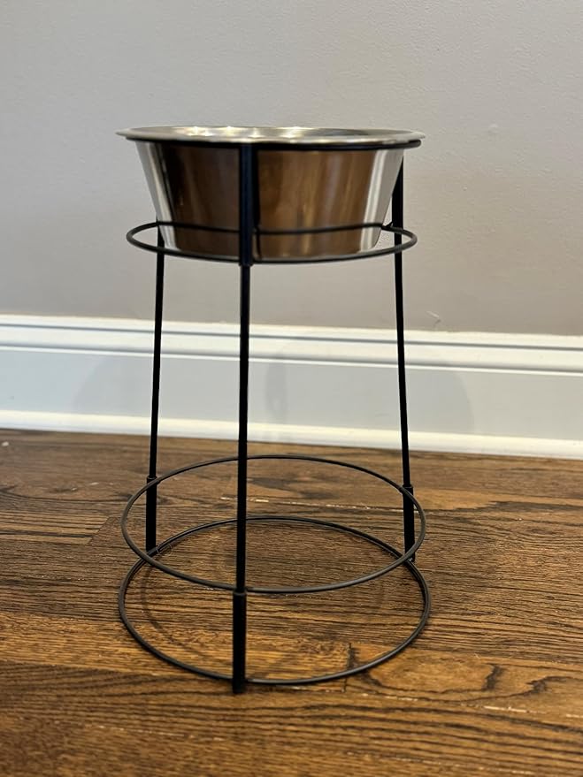 SPOT Hi Rise Single Diner Elevated Dog Feeder, 2qt Stainless Steel Bowl, Durable Wire Stand, Hygienic, Easy to Clean, Promotes Proper Posture for Tall Pets, Ideal for Medium and Large Breeds, 14.25in