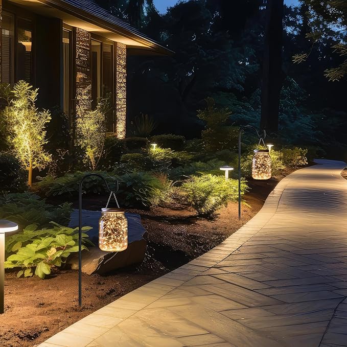 2 Pcs 30 Inch Shepherds Hook for Outdoor Adjustable Bird Feeder Pole Metal Steel Shepard Hooks for Hummingbird Stand Feeder Pole for Garden Plant, Lantern, Hanging Wedding Decor