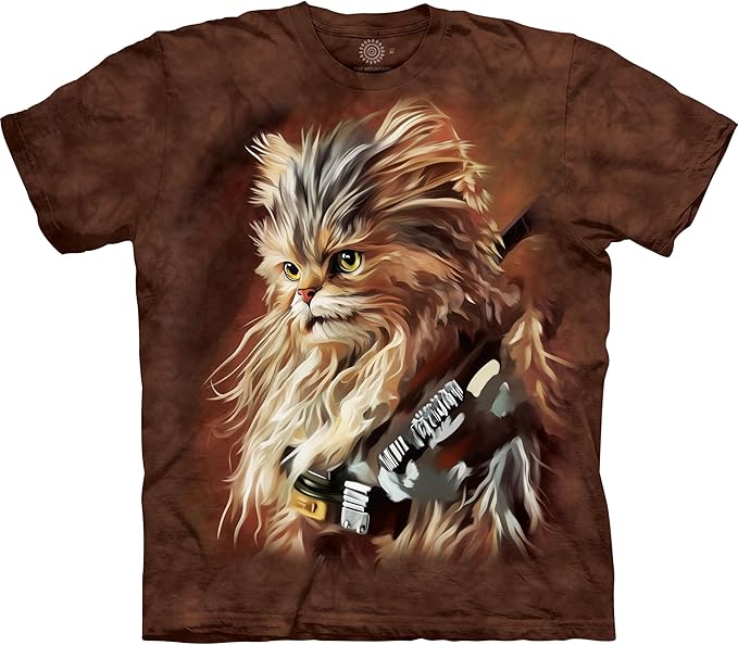 The Mountain Mew-Paw-Ca Cat T-Shirt | Funny Space Warrior Cat Tee | Cool Graphic Animal Shirt for Men & Women