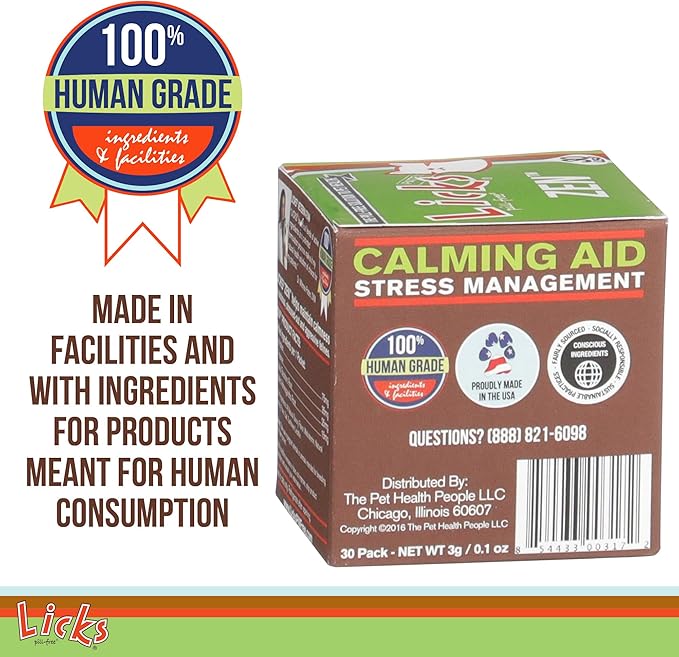 Licks Pill-Free Zen Cat Calming - Natural Calming Aid for Aggressive Behavior & Nervousness - Cat Treats for Stress Relief & Health - Gel Packets - 30 Use