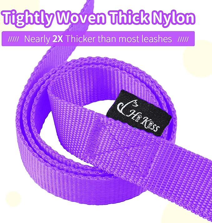 HIKISS Long Dog Leash Obedience Recall Training Agility Lead with Thickening Material for Large Dog - 15ft 20ft 30ft 50ft 100ft Training Leash(Purple 100ft)