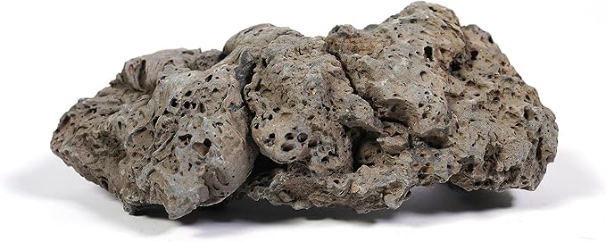 LANDEN Black Icelandic Lava Stone Natural Rocks (18lbs, 3~11 inches,11pcs) for Aquariums, Paludariums, Terrariums, Caves and Rocky Peaks, Mountainous Desert Landscapes