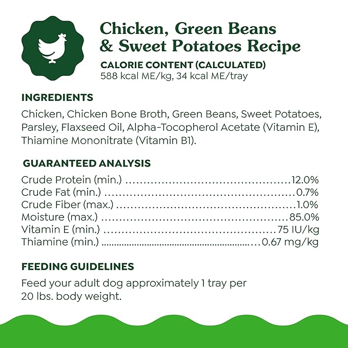 Greenies Smart Topper High Protein Wet Mix-in for Dogs, Chicken, Green Beans & Sweet Potatoes Recipe in Vitabroth Broth - Bone Broth + Vitamins E & B1, 10 Count