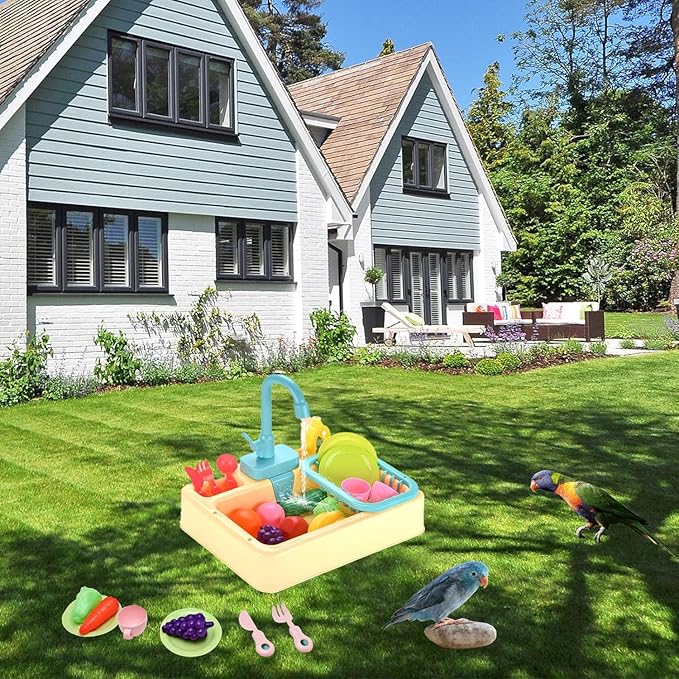 Parrot Bird Bathtub Shower Box Bathing Tub Container Cage, Automatic Pet Bird Bath Pool with Faucet, Ferret Bathtub Swimming Pool Toy Bath Shower Water Dispenser for Small Medium Parakeet Cleaning