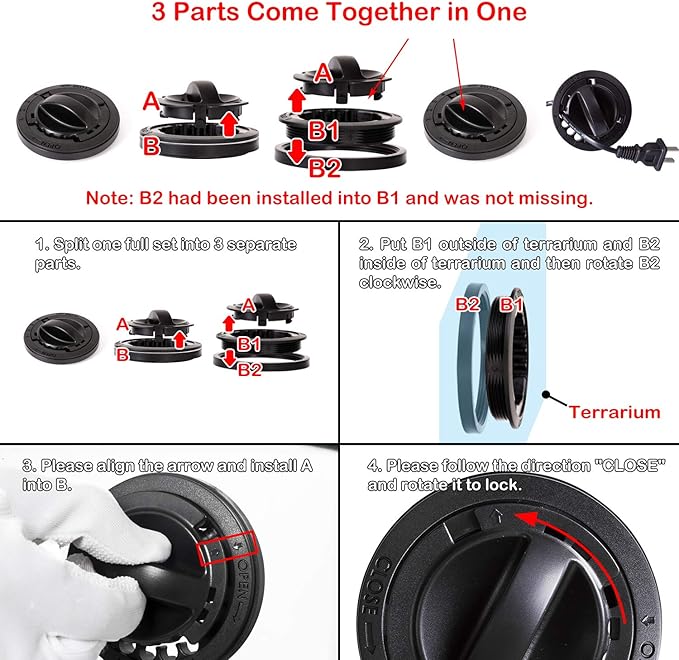 REPTI ZOO Reptile Glass Terrarium, 18" x 18" x 24" Knock-Down Reptile Habitat Tank with Double Hinge Door & Top Screen Ventilation and Side Mesh Ventilation, 30 Gallon Large Reptile Terrarium