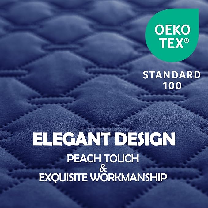 gogobunny 100% Double Sided Waterproof Dog Blanket Soft Pet Bed Cover Reversible Protect Furniture Couch Sofa Car for Puppy Large Dog Cat (Dark Navy/Light Navy, 30x90 Inch (Pack of 1))