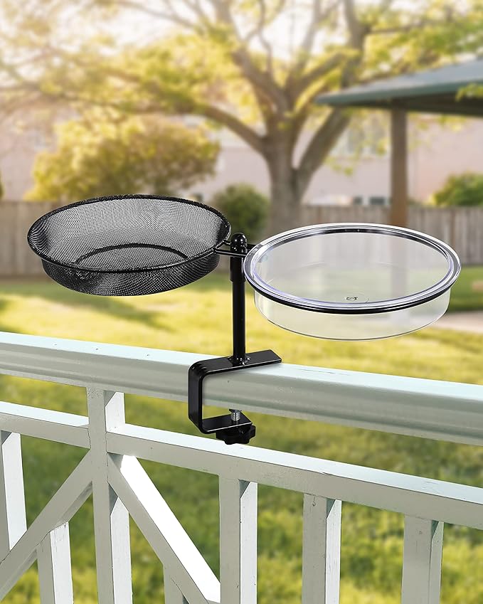 iBorn Plastic Bird Bath Bowl for Outside on Ground,Bird Water Dish Repalcement,Indoor/Outdoor Ground Bowl 6.78inch,2 Pack