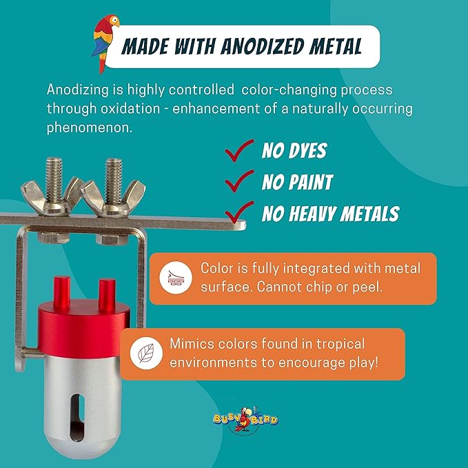 Goodie Gadget Foraging Bird Toy | Treat Dispenser | Promotes Natural Foraging Behavior | Bird Cage Accessories for Medium to Extra Large Birds | Colorful Toys for Parrots, Cockatiel, Greys, Parakeets