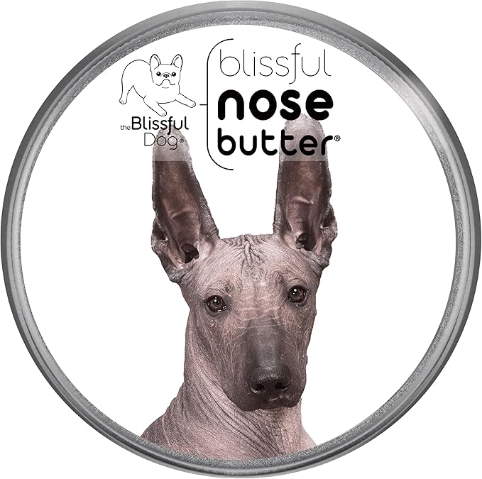The Blissful Dog Xoloitzcuintli Nose Butter for Dry, Cracked Skin, Lick-Safe Dog Nose Balm with Moisturizing Shea Butter, Almond, Olive, and Essential Oils, Pet Supplies, Uncented, 1 oz.