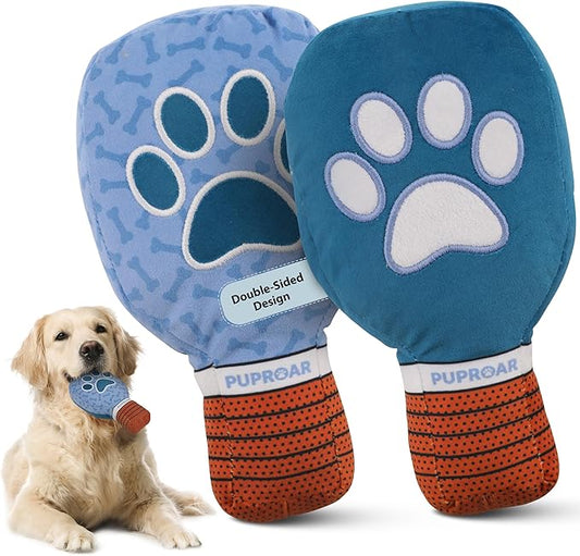 Pickleball Dog Toy – Christmas & Birthday Dog Toy Present & Pickleball Gift, Plush Pickle Ball Paddle with Interactive Squeaker & Crinkle, Funny Puppy Gift & Stocking Stuffer