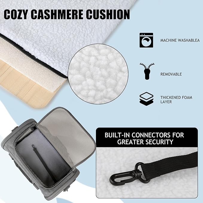 Carriers Soft-Sided Large Pet Carrier for Cats Dogs Small Animals Up to 35Lbs,Top Load Carrier,Ventilated Design,Portable Cat Carrier Airline Approved(X-Large, Grey)