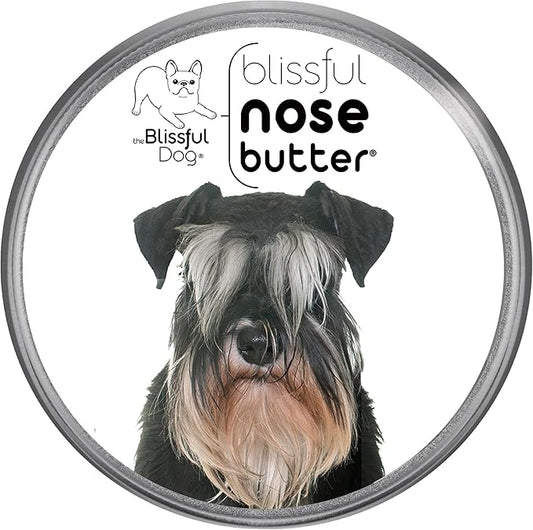 The Blissful Dog Schnauzer Nose Butter for Dry, Cracked Skin, Lick-Safe Dog Nose Balm with Moisturizing Shea Butter, Almond, Olive, and Essential Oils, Pet Supplies, Uncented, 4 oz.