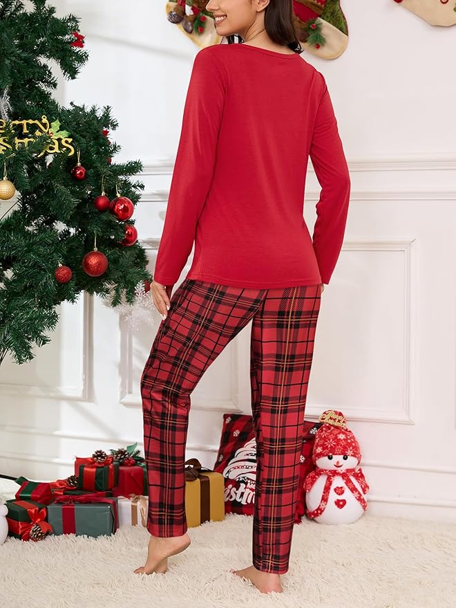 YIJIU Women's Sleepwear Long Sleeve Top and Pants Pajama Set Panda Print Nighty