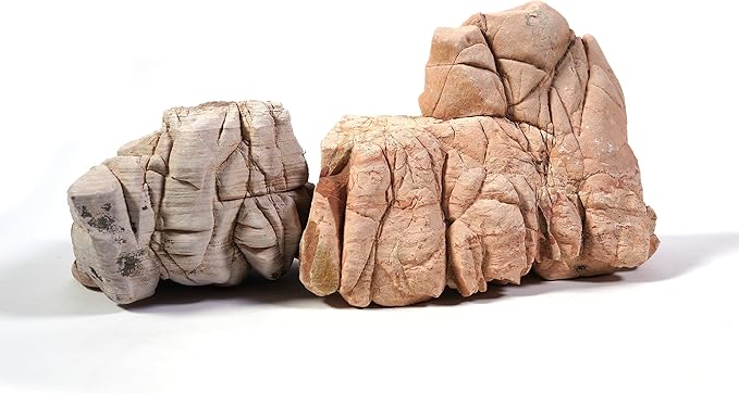 LANDEN Elephant Skin Stone Natural Multi-Texture Rocks (18lbs, 3~9 inches,7pcs) for Aquarium, Paludarium, Terrariums, Landscaping, Decorative of Caves, Waterfalls, Cliffs