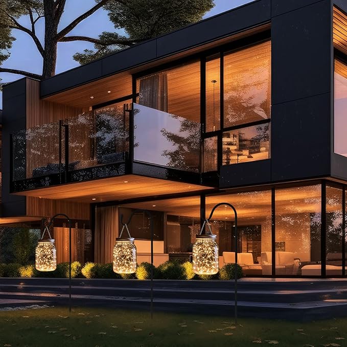 6 Pcs 24 Inch Shepherds Hook for Outdoor Adjustable Bird Feeder Pole Metal Steel Shepard Hooks for Hummingbird Stand Feeder Pole for Garden Plant, Lantern, Hanging Wedding Decor