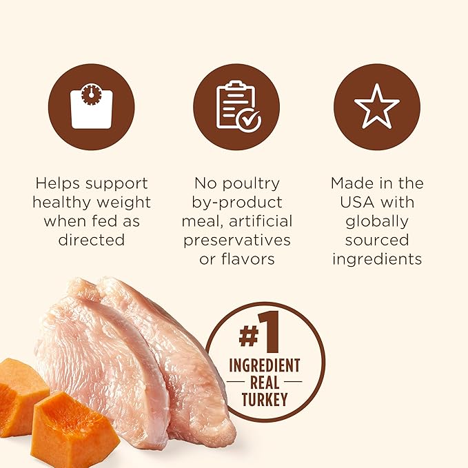 Nutrish Rachael Ray Weight Management Wet Dog Food Premium Paté Real Turkey & Pumpkin Recipe, 13 oz. Can, 12 Count